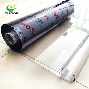 Tiptop-lámina de plástico de pvc transparente a prueba de agua, hoja de vidrio suave de 1mm de espesor de fábrica de China