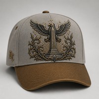 Casquette de baseball personnalisée style Old English, 5 panneaux, visière incurvée, style Dad Hat, streetwear urbain West Coast, vente en gros, faible MOQ