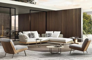 Divano da esterno per la spiaggia per il tempo libero protezione solare sedia a vite impermeabile per esterni tessitura in Teak mobili da giardino in legno massello di Teak - Product Image 2