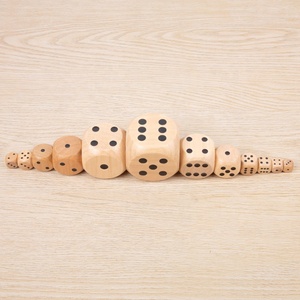 Nhà Máy Bán Buôn Nguyên Liệu Tự Nhiên Bằng Gỗ D6 Xúc Xắc 14Mm Cổ Cán Hội Đồng Quản Trị Trò Chơi Xúc Xắc Với Điểm - Product Image 2