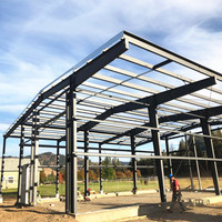 Structure de poteaux et de poutres en acier pour entrepôt / Matériaux en acier H assemblés pour entrepôt