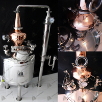Alambic en cuivre pour distillation d'alcool, équipement de distillerie de whisky, chauffage direct, distillateur de laboratoire en acier inoxydable