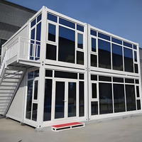 Maison préfabriquée moderne à structure en acier à 2 étages, de luxe, 4 chambres, respirante, taille personnalisable, bureau, hôtel, appartement, extérieur