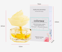 Déodorant d'ambiance sans flamme à base de fleurs séchées naturelles à veines de feuilles, pour hôtels et maisons, longue durée (30-60 jours)