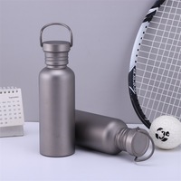 Accessoires de voyage d'extérieur Bouteille thermos et bouteille d'eau en titane Flacons et thermos à vide en acier à double paroi