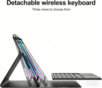 Casing Magnetik Portabel dengan Trackpad Sentuh, Keyboard Lepas Pasang, dan Tempat Pensil untuk iPad Generasi ke-10 dan ke-11