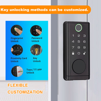 Serrure intelligente à empreintes digitales, en alliage d'aluminium, avec carte de mot de passe, clé Tuya, étanche IP65, entrée sans clé