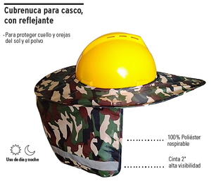 Capacete de Segurança com Protetor de Pescoço e Aba Larga para Construção - Product Image 3
