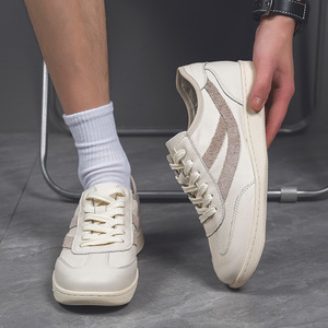 2026 New Spring Retro Low Top <b>Leather</b> Men's <b>Sneakers</b> Casual Commuter White Shoes Comfortable Classic Style <b>Sneakers</b> for Men - Product Image 4