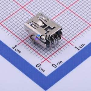 920-462A2021D10100 USB Connector Bent Lead Through Hole Connector Mini-B USB 2.0 Female Right Angle Insert - Product Image 2