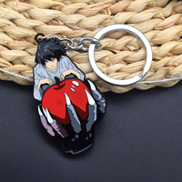 Brandneues Design Hochwertige Anime DN Lawliet Metall-Halskette und Schlüsselanhänger zur Rucksack-Dekoration