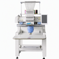 Machine à broder numérique informatisée INITI 400*500mm, tête simple, pour broderie de casquettes plates, vêtements et chapeaux