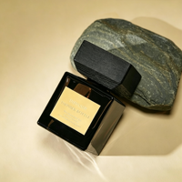 Bouteilles diffuseurs de parfum en verre ambré carrées personnalisées 100ML avec couvercle en bois noir |   Boîte d'emballage personnalisée pour marques de parfums d'intérieur