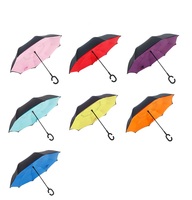 Fabricant de parapluie Chine Impression personnalisée à l'intérieur du parapluie inversé double couche