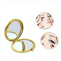 Miroirs cosmétiques portables double face, supports vierges pour miroirs de maquillage DIY, petite taille, usage commercial, vente directe usine