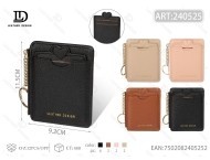 Portacarte con cerniera da 4 pollici, sottile, in pelle PU, per carte di credito, per uso quotidiano - Product Image 1