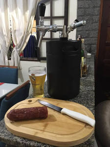 Mini Barril Recargable <span class=keywords><strong>de</strong></span> Acero Inoxidable <span class=keywords><strong>de</strong></span> 5L con Grifo, Dispensador <span class=keywords><strong>de</strong></span> Cócteles Portátil para Pub Comercial - Product Image 6