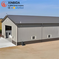 Bâtiment d'atelier en acier préfabriqué économique, structure en poutre H galvanisée avec marquage CE pour usine de fabrication