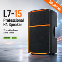 Haut-parleur PA actif L7-15 de 15 pouces, classe D bi-amplifié 500W, haut-parleur DJ professionnel de 15 pouces pour location de scène et spectacles en direct