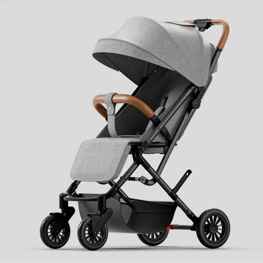 Hot Baby Kinderwagen Opvouwbare Kan Zitten Kan Liggen Kinderen Zonnescherm Auto, Met Wiel Baby Wagon Kinderwagen