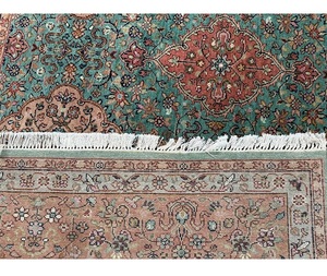 Luxury Handmade Persian Design <b>Hand</b>-Knotted Wool & Silk Area <b>Rug</b> Premium Traditional Oriental Carpet for Living Room, Bedroom - Product Image 1