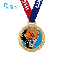 Fabrication de médailles de basket-ball de compétition sportive en émail doux 3D personnalisées Médailles de médaillon Cintre de médaillon Médailles de basket-ball personnalisées