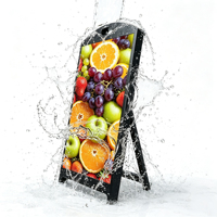 Affichage LED mobile extérieur étanche 640x480, écran LED pour menu, contrôle par application pour la publicité des restaurants et des magasins