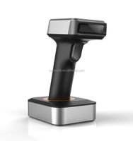 Pemindai Barcode 2D QR Layar Warna TFT MJ-1932 2.4G USB 3-in-1 Nirkabel Dengan Tampilan Waktu & Baterai