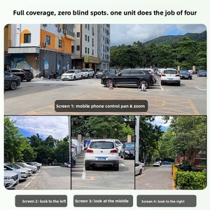 Wifi bốn Ống kính HD toàn cảnh CCTV <span class=keywords><strong>Camera</strong></span> tầm nhìn ban đêm cho nhà sử dụng cho vườn cây ăn trái ao cá được xây dựng trong còi báo động CMOS SD lưu trữ thẻ - Product Image 2