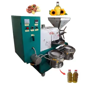 60mm Spiral diameter coconut oil press oil making machine with filter HJ-PR60 sunflower peanut cooking oil extractor price