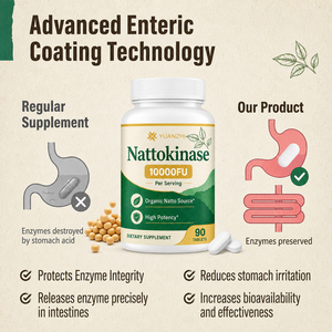 Nattokinasa 2000-5000 FU, Circulación Cardíaca, Suplemento de Nattokinasa Cardiovascular, Enzima Fibrinolítica, Cápsulas de Nattokinasa - Product Image 3