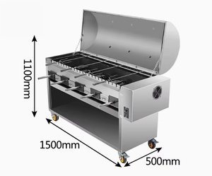 Estufa Comercial <span class=keywords><strong>de</strong></span> Acero Inoxidable para Asar Cordero Entero a la Parrilla, Máquina Automática para Asar <span class=keywords><strong>Chuletas</strong></span> <span class=keywords><strong>de</strong></span> Cerdo y Pierna <span class=keywords><strong>de</strong></span> Cordero para Restaurante - Product Image 1