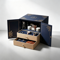 Boîte cadeau de luxe sur mesure haut de gamme à double tiroir avec design à double porte, idéale pour l'emballage de cadeaux, de coffrets gourmands et de kits beauté