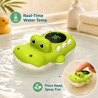 Thermomètre de bain pour bébé en forme de bateau, thermomètre numérique de température de l'eau, thermomètre de bain pour nourrissons, baignoire pour nouveau-né avec affichage de la température