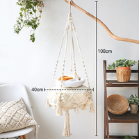 Boho suspendu chat hamac lit tissé à la main macramé animal de compagnie mur meubles tapisserie pour intérieur extérieur décor à la maison