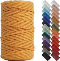Vente en gros de fil de macramé en coton recyclé de 3 mm, longueur personnalisée, corde imperméable pour chaussures, sacs, vêtements