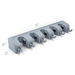 Porta Scopa e Mocio <span class=keywords><strong>da</strong></span> Parete, Gancio per Scope e Spazzole, Supporto per Attrezzi di Pulizia <span class=keywords><strong>da</strong></span> <span class=keywords><strong>Balcone</strong></span> e Bagno - Product Image 6