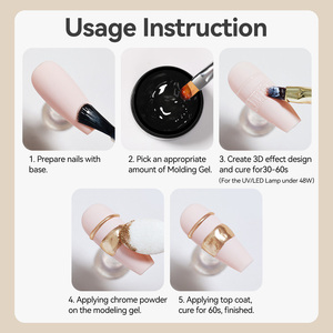 BORN PRETTY-Gel Semi-Solide 3d pour <span class=keywords><strong>Manucure</strong></span>, Nail Art, Design, Sculptures et Sculptures de Forme, 5ml - Product Image 6