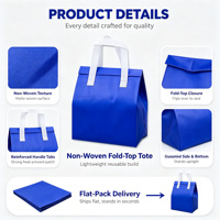Sac isotherme jetable personnalisé en aluminium non tissé, conception gratuite, pour barbecues, traiteur, gâteaux, bubble tea