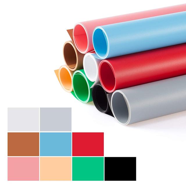 Selens PVC Photography Backdrop 70*140cm Matte Reflective Background Black White PVC Backdrop for Photo Video Studio Shooting