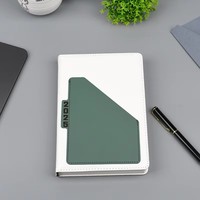 Carnet A5 en cuir PU, agenda annuel daté, couleur contrastée, journal professionnel avec détails de couture pour l'organisation du bureau