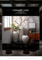 Vase de fleur chinois en porcelaine, grand vase nordique en céramique, à haute température, nouveau style, décoration