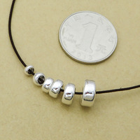Sterling véritable argent 925 perles en gros or Vermeil entretoise Rondell boule perles fournitures bricolage pour la fabrication de bijoux Bracelet