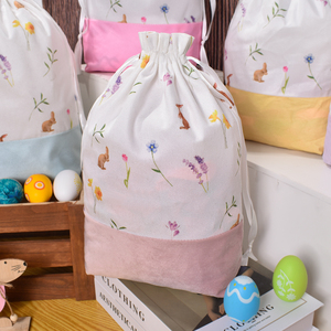Factory Direct Selling Velvet Rabbit Printing Drawstring Sublimation Blank <strong>Easter</strong> Craft <strong>Bags</strong> - Product Image 5
