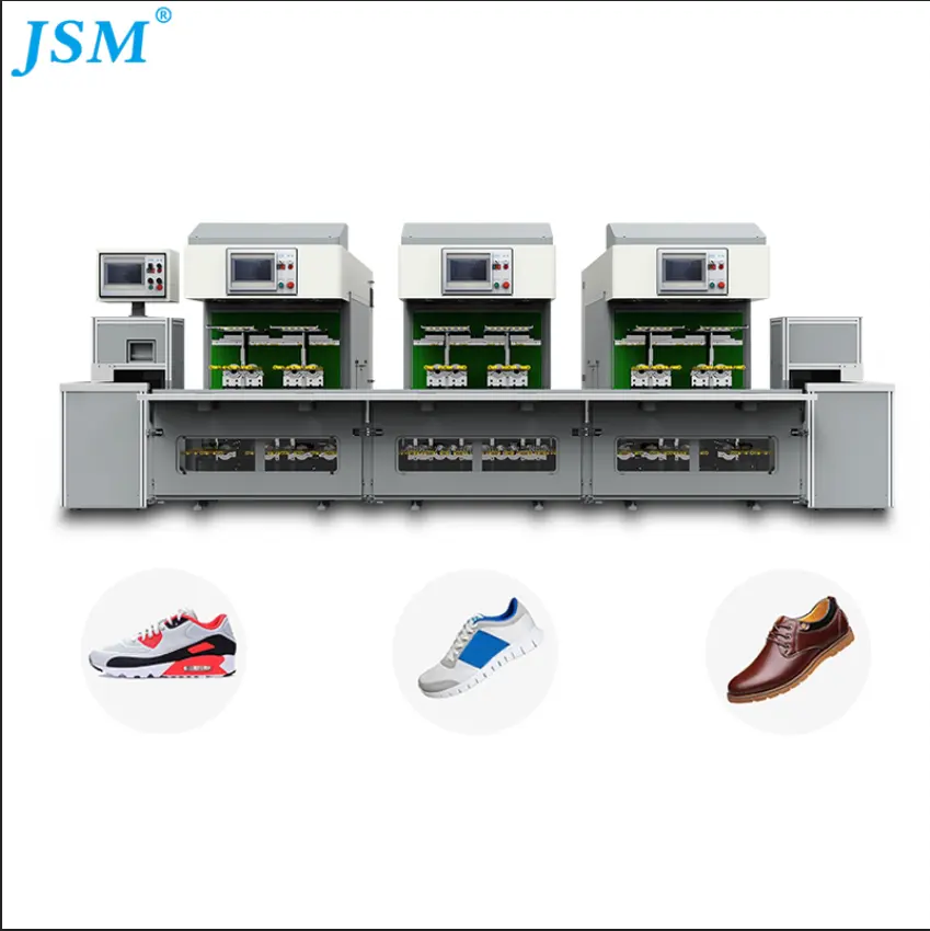 תעשיית נעליים באופן מלא אוטומטי ייבוש ומצרף מכונת סנדלרות מכונות נעל ייצור קו