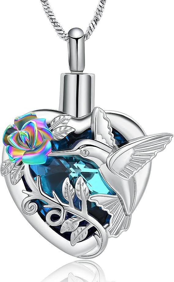 cremation pendant humming bird