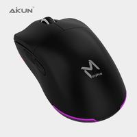 Mouse Gamer Profesional con Cable AIKUN GX43 de 12800 DPI con Dos Cubiertas Superiores, Retroiluminación RGB Programable, Teclas Macro y Cable de 1.8 m