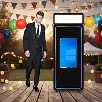 Nouveau miroir magique de 70 pouces avec caméra, miroir interactif, borne photo avec imprimante et caméra