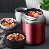 Boîte à lunch isotherme grande capacité 800ML/1000ML, conteneurs portables en acier inoxydable pour aliments et soupes, flacons sous vide, thermos