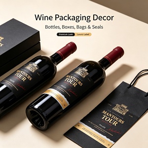 Etiquetas de Vino Premium, Impermeables, Autoadhesivas, Impresión en Lámina, Forma Irregular, Papel Recubierto para Botellas, Cajas y Regalos - Product Image 2